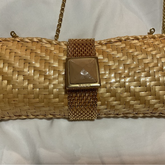 Vintage Rodo Woven Wicker Clutch - Picture 2 of 9